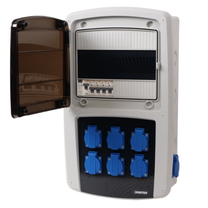 Coffret électrique étanche de 8 prises monophasés 16A – 230V NALTO
