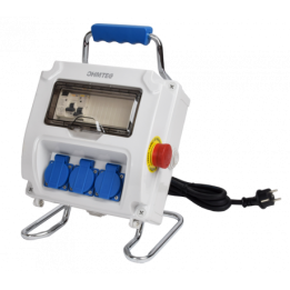 Coffret de chantier monophasé pré-équipé avec arrêt d'urgence OHMTEC