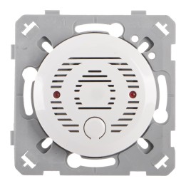 OHMTEC Epure Poussoir Sonnette + Carillon Blanc 