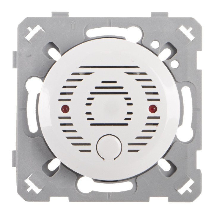 OHMTEC Epure Poussoir Sonnette + Carillon Blanc 
