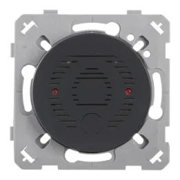 OHMTEC Epure Poussoir Sonnette + Carillon anthracite 