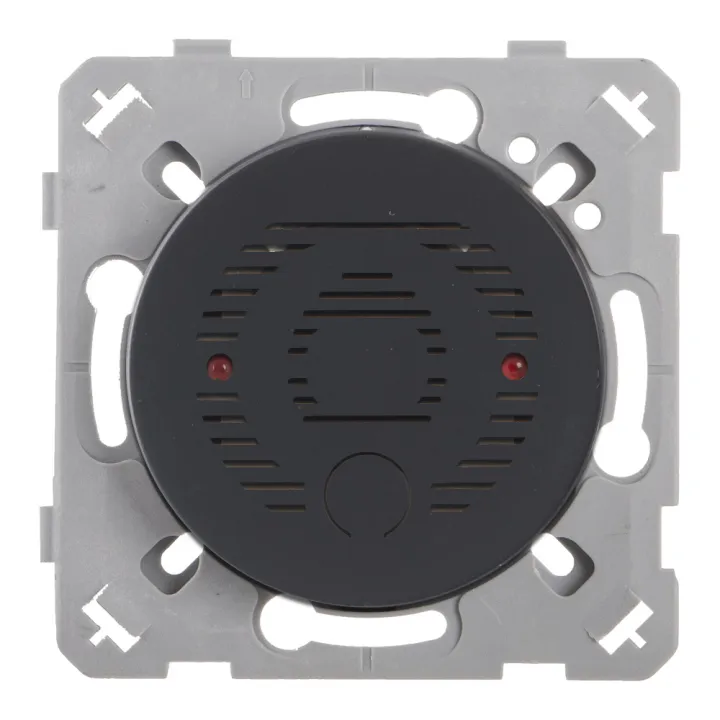 OHMTEC Epure Poussoir Sonnette + Carillon anthracite 