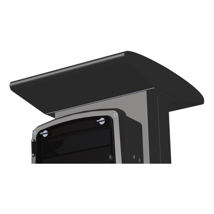 Casquette avec eclairage integré pour borne métallique alu anthracite OHMTEC