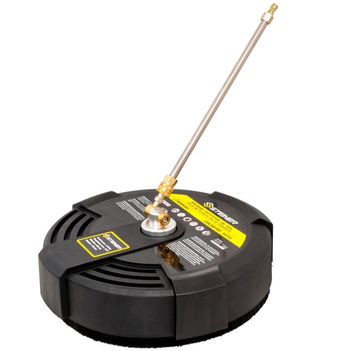 Brosse rotative de sol 15" + rallonge 30cm à connexion rapide ¼’ pour nettoyeur haute pression STEINER ref.216004 et ref.216005
