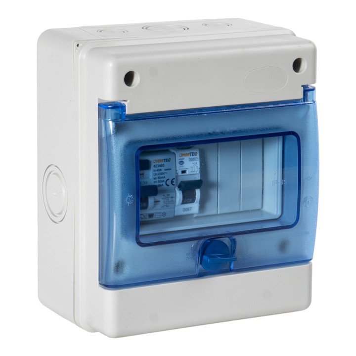 Coffret de recharge 3.7 kw avec contrôleur de charge et câble de 5m + coffret de protection 16A OHMTEC