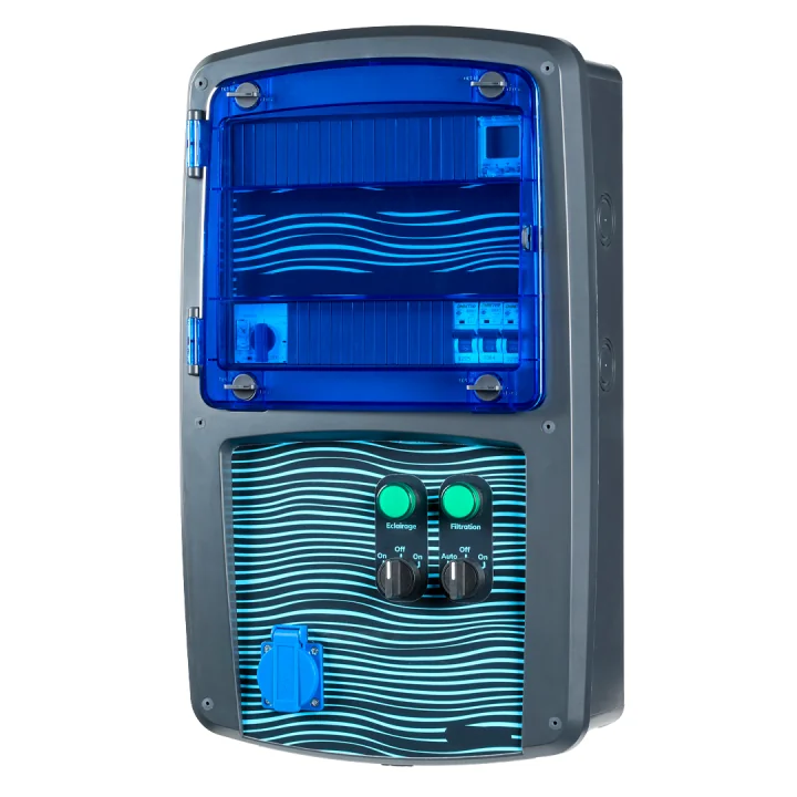 Coffret piscine pour filtration + éclairage + traitement de l'eau NALTO