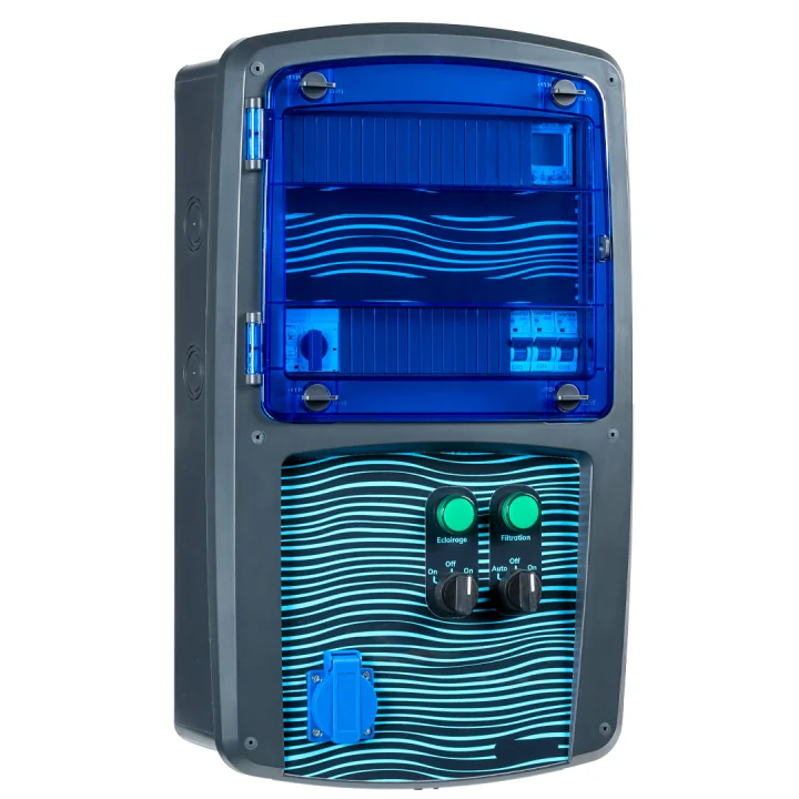 Coffret piscine pour filtration + éclairage + traitement de l'eau NALTO