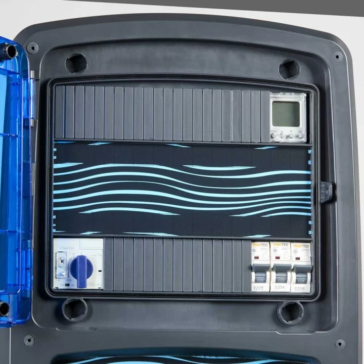 Coffret piscine pour filtration + éclairage + traitement de l'eau NALTO