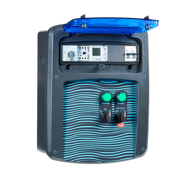 Coffret piscine pour filtration connecté + éclairage + traitement de l'eauNALTO