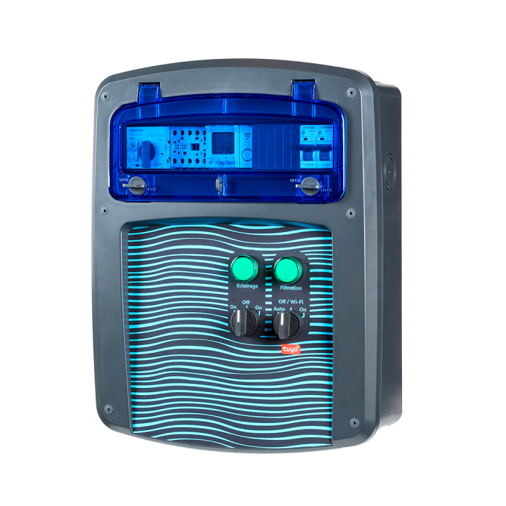 Coffret piscine pour filtration connecté + éclairage + traitement de l'eauNALTO