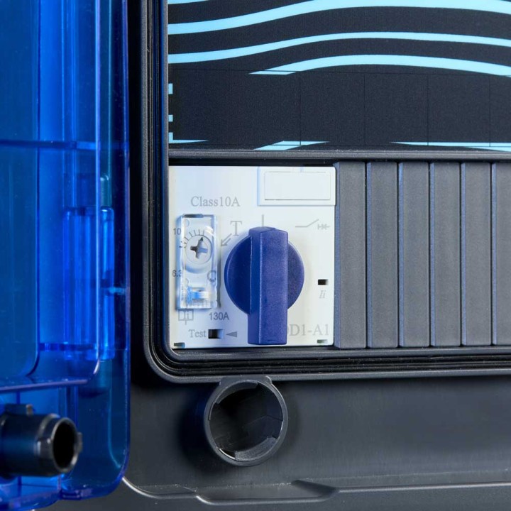 Coffret piscine pour filtration connecté + éclairage + traitement de l'eau + pompe à chaleur NALTO