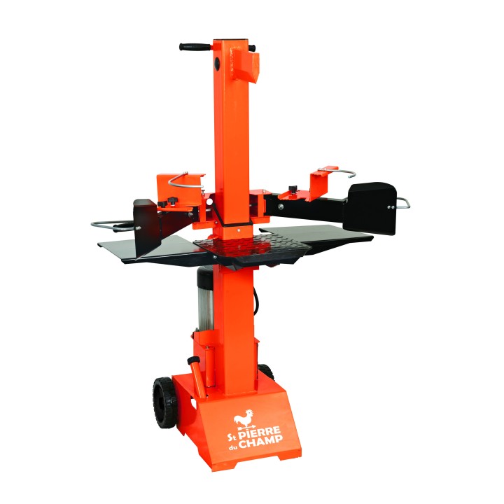 Pack fendeur de bûches électrique vertical 8T 3000W + croix + coin large de fendage ST PIERRE DU CHAMP
