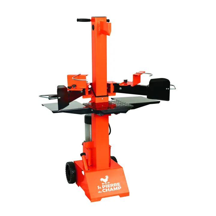Pack fendeur de bûches électrique vertical 8T 3000W + croix + coin large de fendage ST PIERRE DU CHAMP