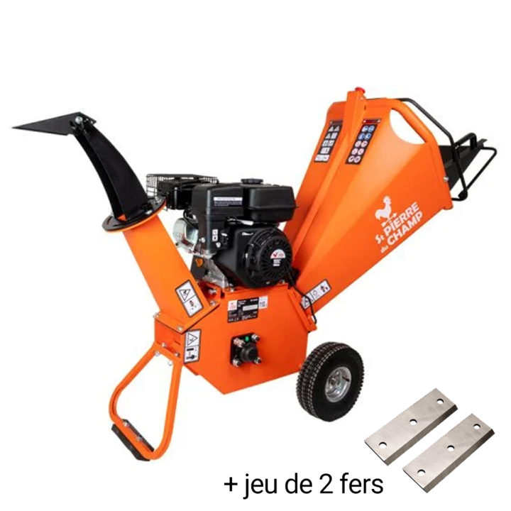 Pack broyeur thermique 196cc 100mm + 2 fers ST PIERRE DU CHAMP