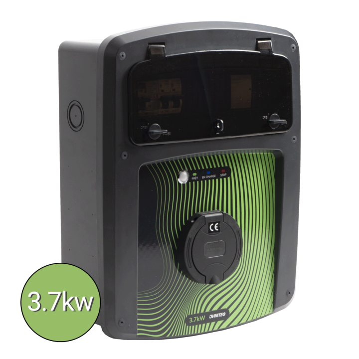 Coffret de recharge 3.7 kw avec contrôleur de charge et protection électrique OHMTEC