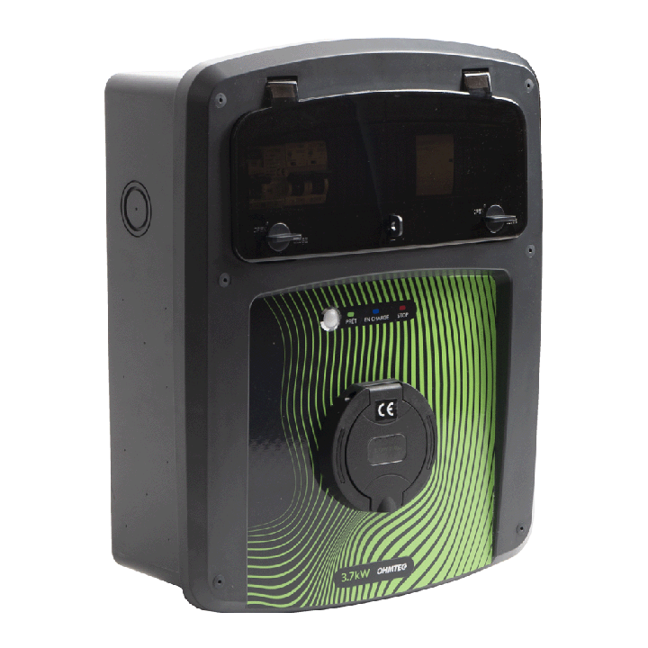Coffret de recharge 3.7 kw avec contrôleur de charge et protection électrique OHMTEC