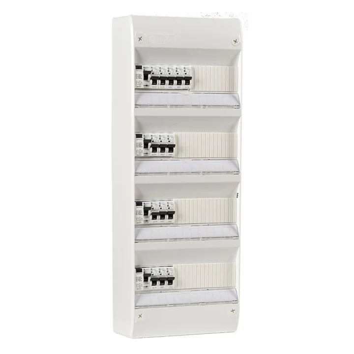 Tableau électrique équipé et câblé NF logement T5 et plus neuf 4 différentiels + 14 disjoncteurs NALTO