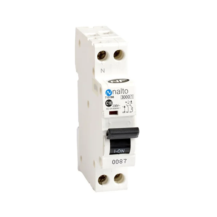 Disjoncteur à vis 16A - 1P+N - 3kA NF NALTO