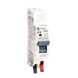 Disjoncteur 10A automatique 1P+N 4.5kA NALTO