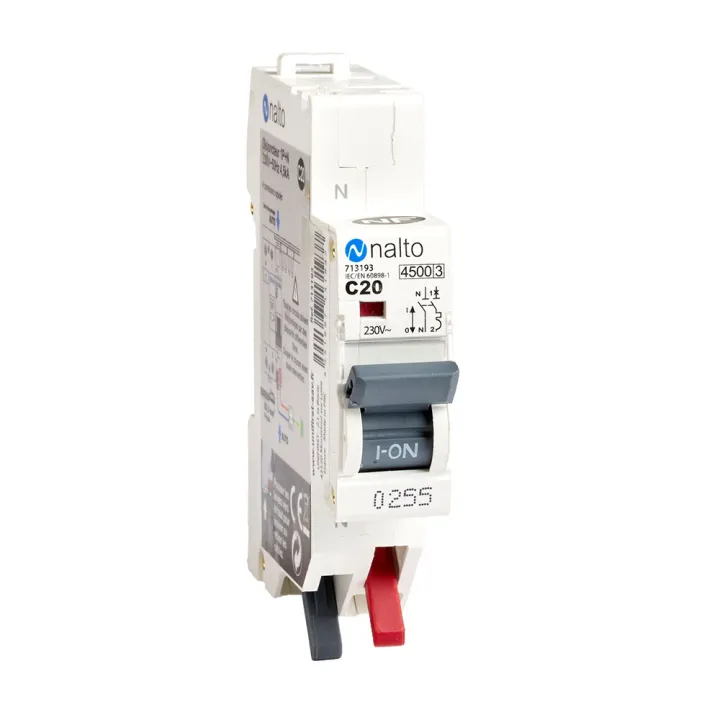 Disjoncteur 20A automatique 1P+N 4.5kA NALTO