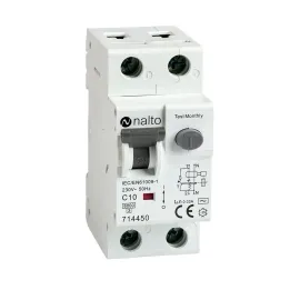 Disjoncteur Différentiel 10A - 30mA 1P+N Courbe C NALTO