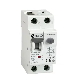 Disjoncteur Différentiel 16A - 30mA 1P+N Courbe C NALTO