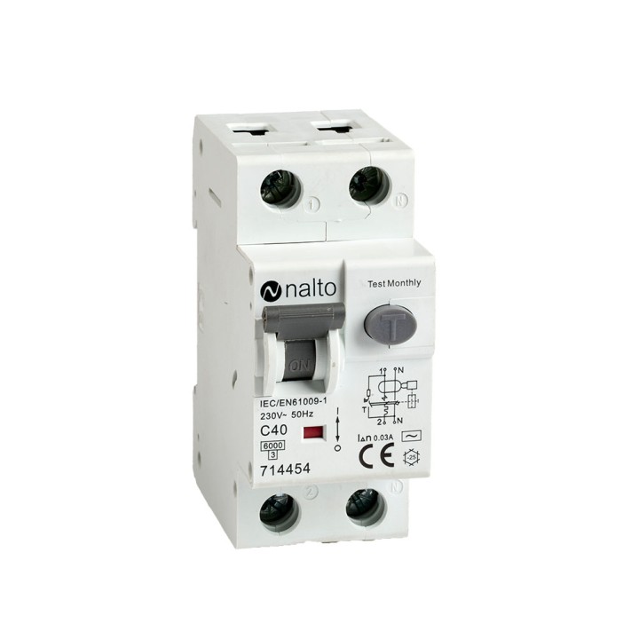 Disjoncteur Différentiel 40A - 30mA 1P+N Courbe C NALTO