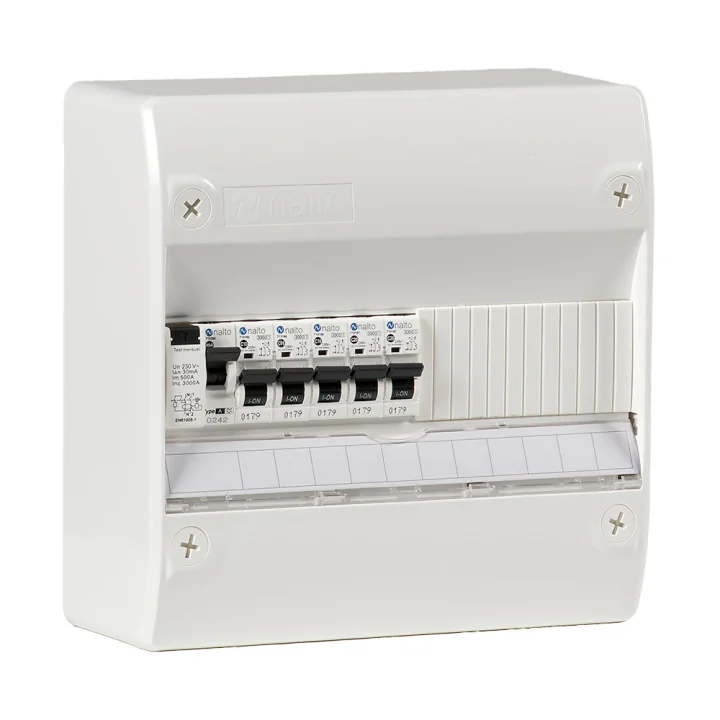Tableau électrique équipé et câblé NF logement T1 neuf 1 différentiel 40A + 5 disjoncteurs NALTO