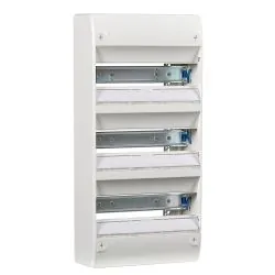 Tableau électrique vide 3 rangées - 39 modules à rail amovible NF NALTO