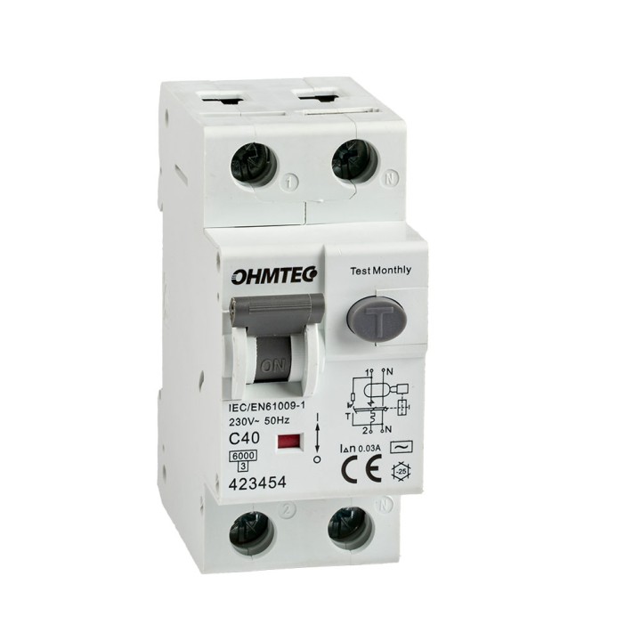 Disjoncteur différentiel à vis 1P+N 40A 30mA 6kA Courbe C
