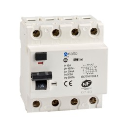 Interrupteur différentieltétrapolaire 40A type AC - 30 mA - 400V~
