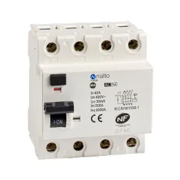 Interrupteur différentieltétrapolaire 40A type AC - 30 mA - 400V~