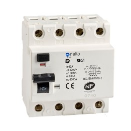 Interrupteur différentieltétrapolaire 63A type A - 30 mA - 400V~