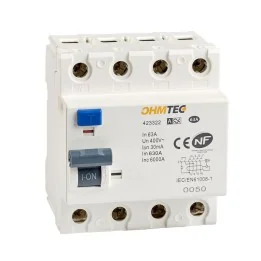 Interrupteurs différentiels tétrapolaires 63A 30mA type A NF OHMTEC