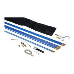 Set de 10 tiges tire câble en fibre de verre + accessoires et housse de rangement OHMTEC