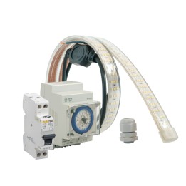 Kit option éclairage + protection + horloge mécanique pour casquette borne électrique OHMTEC