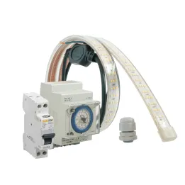 Kit option éclairage + protection + horloge mécanique pour casquette borne électrique OHMTEC