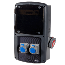 Coffret de ponton 2 prises mono 16A et 1 prise triphasée 16A IP67 OHMTEC