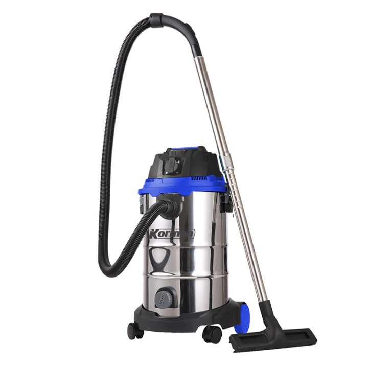 Aspirateur Eau et Poussière 1400W 30L Inox Prise synchro KORMAN