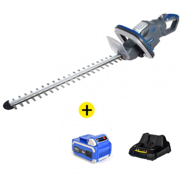 Pack Taille Haie Sans Fil 540mm 40V Li-ion + Batterie 40V + Chargeur 2.5Ah KORMAN TX