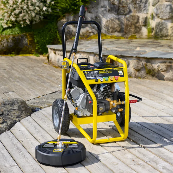 Brosse rotative de sol 15" + rallonge 30cm à connexion rapide ¼’ pour nettoyeur haute pression STEINER ref.216004 et ref.216005