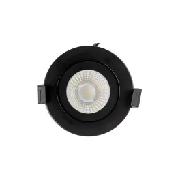 Spot encastrable orientable variable IP65 CCT RT2012 LED 6W Noir WOLTZ