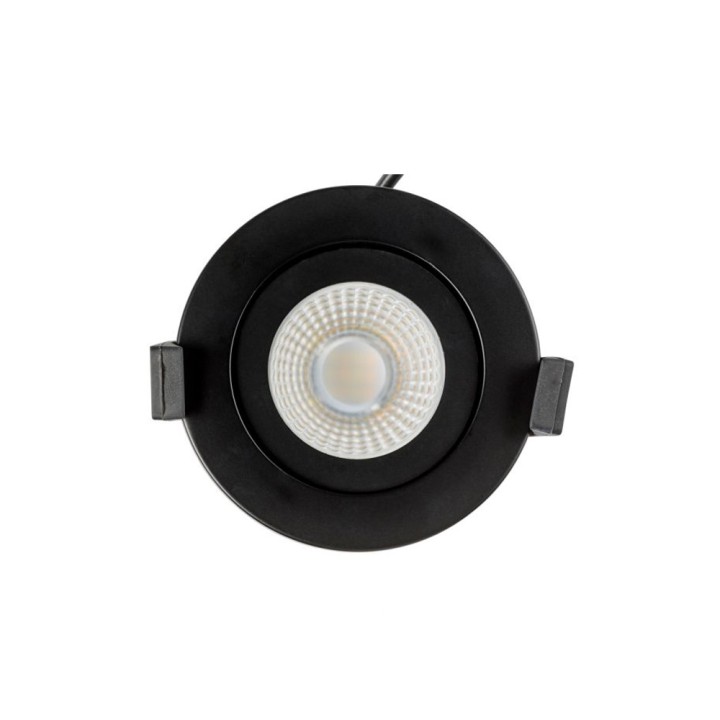 Spot encastrable orientable variable IP65 CCT RT2012 LED 6W Noir WOLTZ