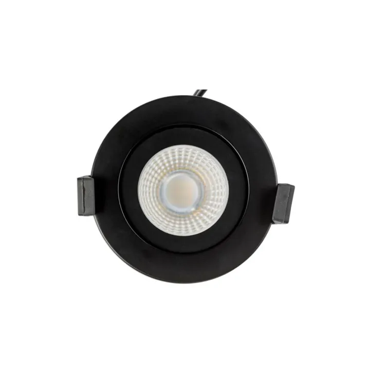 Spot encastrable orientable variable IP65 CCT RT2012 LED 6W Noir WOLTZ