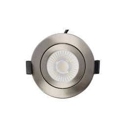 Spot encastrable orientable variable IP65 CCT RT2012 LED 6W Alu Brossé WOLTZ