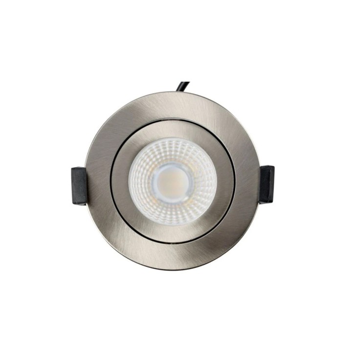 Spot encastrable orientable variable IP65 CCT RT2012 LED 6W Alu Brossé WOLTZ