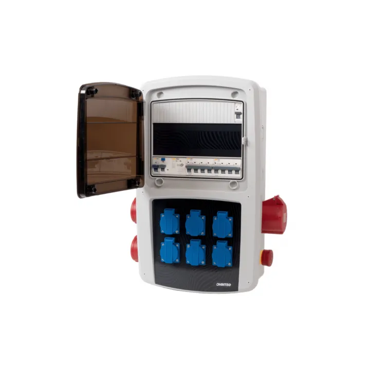 Coffret de chantier 6 prises monophasées + 3 prises triphasées 32A