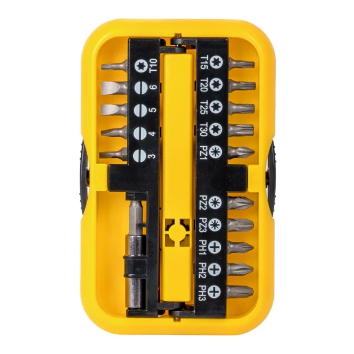 Jeu de 16 embouts de vissage Qualité S2 + Porte embout-magnétique et Support