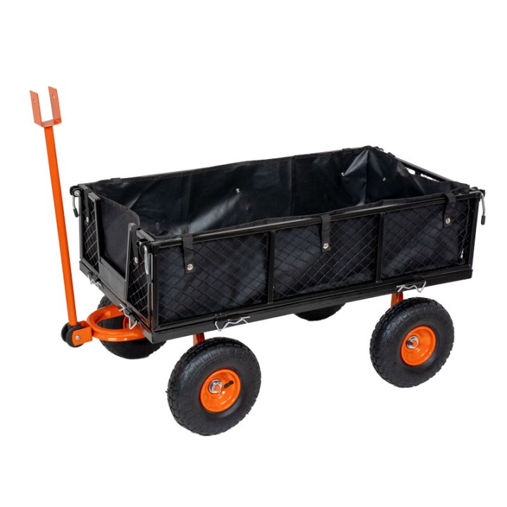 Chariot de jardin Max 300Kg avec bâche et parois amovibles SAINT PIERRE DU CHAMP