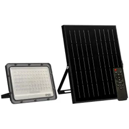 Projecteur LED extérieur solaire à fixer 9W noir WOLTZ